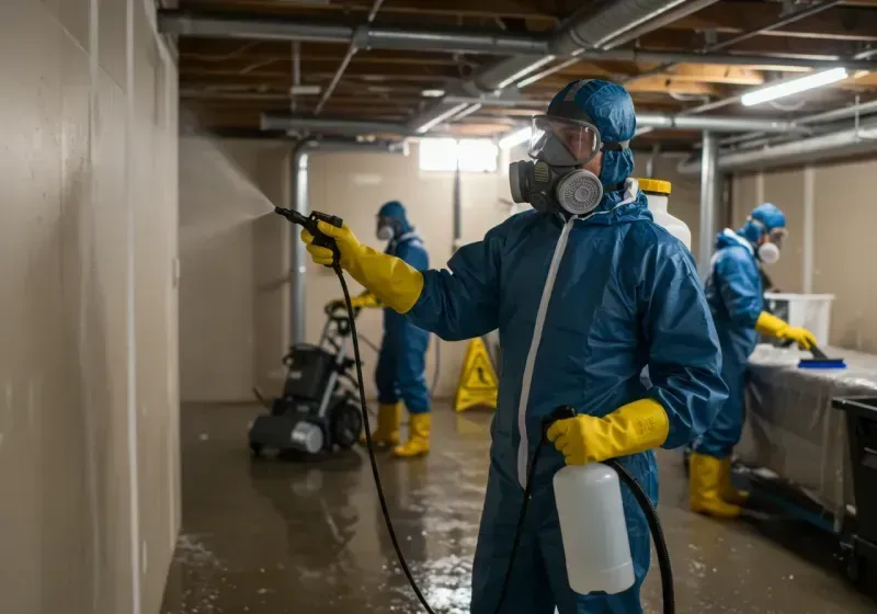 Basement Sanitization and Antimicrobial Treatment process in Knightstown, IN